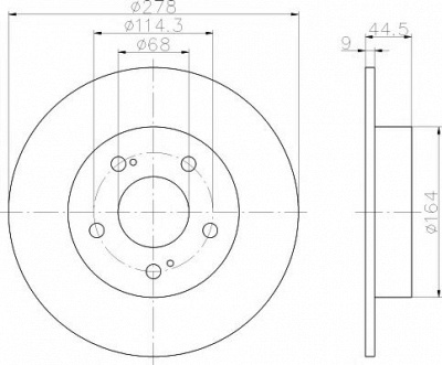 HELLA PAGID 8dd355108541 -  Тормозной диск
